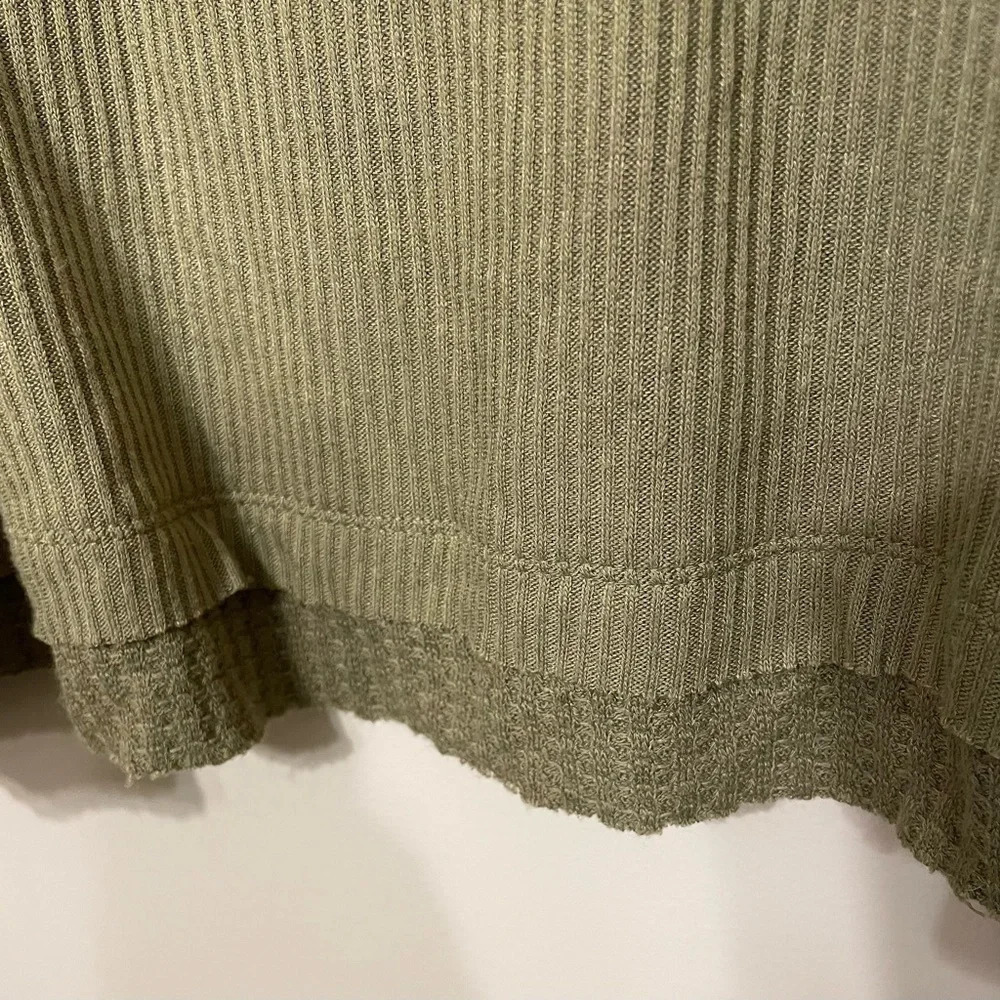 We the Free | Women's New Love Olive Green Scoop Back Ribbed Raw Hem Tank Large - Picture 3 of 8